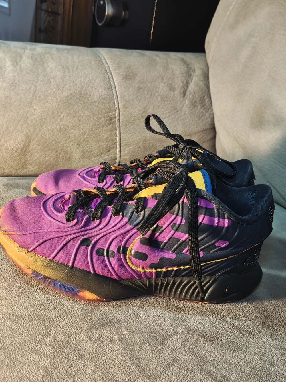 Nike Kids Purple, Black, Yellow & Orange Sneakers